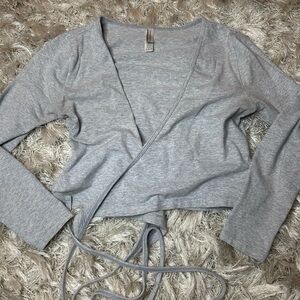 American Apparel Gray Wrap Top